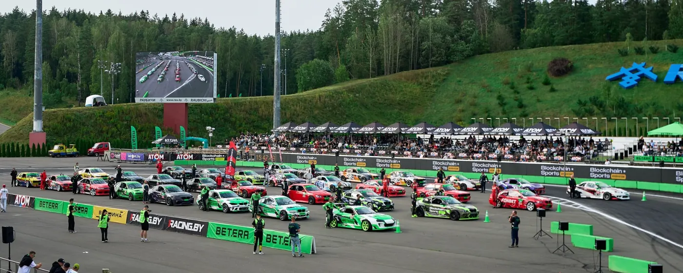 Starting grid of the Betera Belarus Drift Championship